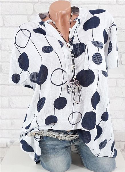 women blouses large size shirt ladies shirt fashion shirt casual wave point short sleeved women drop shipping, White
women blouses large size shirt ladies shirt fashion shirt casual wave point short sleeved women drop shipping, White