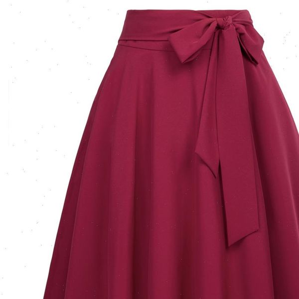 belle poque women skirts summer solid color high waist self tie bow knot embellished a line skirt retro casual knee length new, Black
belle poque women skirts summer solid color high waist self tie bow knot embellished a line skirt retro casual knee length new, Black