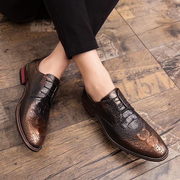 men's classic retro leather shoes crocodile pattern trend dress shoes luxury casual oxford plus size 38-48 italian brock, Black
men's classic retro leather shoes crocodile pattern trend dress shoes luxury casual oxford plus size 38-48 italian brock, Black