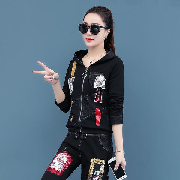 korean hooded and stitched sweater fashion casual sports suit women's sweatshirt sweatshirt two piece set women's large size dress, Gray
korean hooded and stitched sweater fashion casual sports suit women's sweatshirt sweatshirt two piece set women's large size dress, Gray