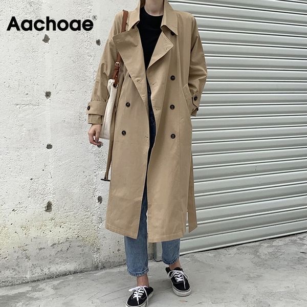 aachoae women solid long trench coat double breasted elegant office coat with belt batwing sleeve female casual jacket outerwear 201028, Tan;black
aachoae women solid long trench coat double breasted elegant office coat with belt batwing sleeve female casual jacket outerwear 201028, Tan;black