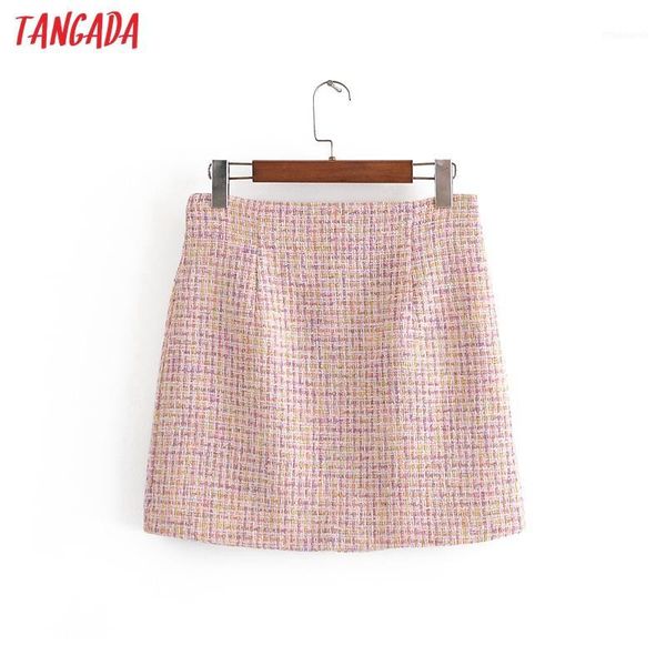tangada 2020 autumn winter women plaid tweed skirts faldas mujer back zipper female pink mini skirt 3h2631, Black
tangada 2020 autumn winter women plaid tweed skirts faldas mujer back zipper female pink mini skirt 3h2631, Black