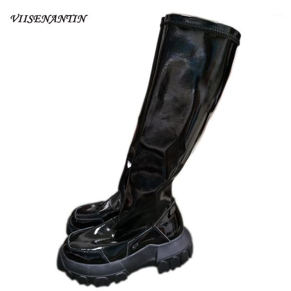 boots leather women over-the-knee solid elastic platform waterproof fashion thick soled brand designer winter warm shoes1, Black
boots leather women over-the-knee solid elastic platform waterproof fashion thick soled brand designer winter warm shoes1, Black