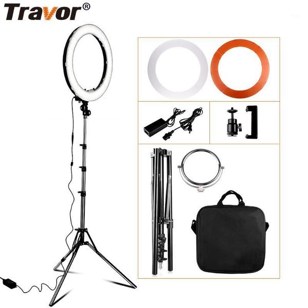travor rl-18 dimmable pgraphy ring light with carry bag 240pcs led beads inside 55w ringlight lamp for makeup & light tripod1
travor rl-18 dimmable pgraphy ring light with carry bag 240pcs led beads inside 55w ringlight lamp for makeup & light tripod1