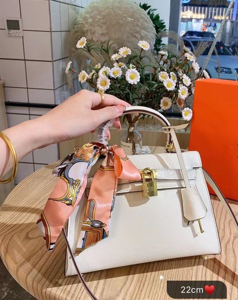 designer shoulder bag women's leather handbag delivery scarf + box