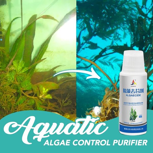 120 ml aquatic algae control purifier cleaning pool supplies desiccant algaecide remove odor purify water safe for fish#g9
120 ml aquatic algae control purifier cleaning pool supplies desiccant algaecide remove odor purify water safe for fish#g9