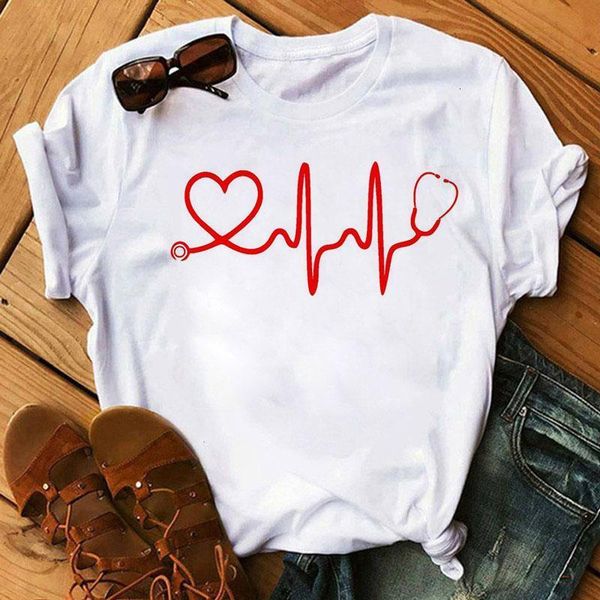 nurse heartbeat line print t shirt fashion women t shirt harajuku short sleeve tee female casual t-shirt 90s girls t-s, White
nurse heartbeat line print t shirt fashion women t shirt harajuku short sleeve tee female casual t-shirt 90s girls t-s, White