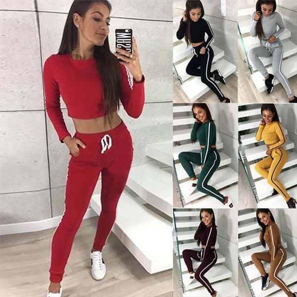 женские костюмы 2pcs наборы ladies side полосатый активный спорт loungewear с длинным рукавом пуловер crop топы lace вверх длинные брюки 2pc, Gray
женские костюмы 2pcs наборы ladies side полосатый активный спорт loungewear с длинным рукавом пуловер crop топы lace вверх длинные брюки 2pc, Gray