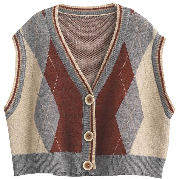 2021 new short cardigan women's knitted autumn and winter new lattice sleeveless sweater vest coat vtxj, White
2021 new short cardigan women's knitted autumn and winter new lattice sleeveless sweater vest coat vtxj, White