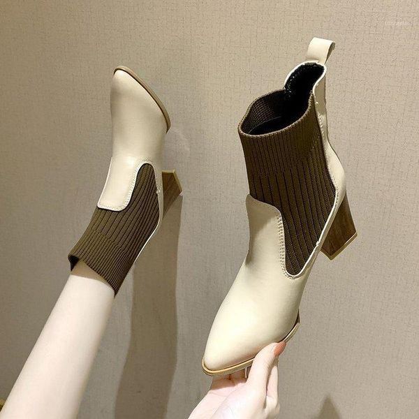 2020 autumn fashion women boots square toe elastic ankle boots winter female beige black thick high heels party shoes w1391
2020 autumn fashion women boots square toe elastic ankle boots winter female beige black thick high heels party shoes w1391