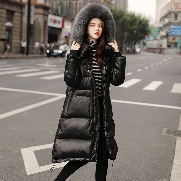 2020 winter thickening new loose down jacket women's long section fashion korean version of the braids fur collar thick coat, Black
2020 winter thickening new loose down jacket women's long section fashion korean version of the braids fur collar thick coat, Black
