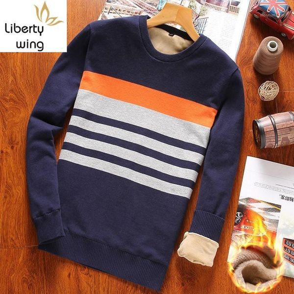 men's sweaters casual long sleeve o-neck stripe mens winter thick pullovers korean slim fit plus size fleece lining warm male knitting, White;black
men's sweaters casual long sleeve o-neck stripe mens winter thick pullovers korean slim fit plus size fleece lining warm male knitting, White;black