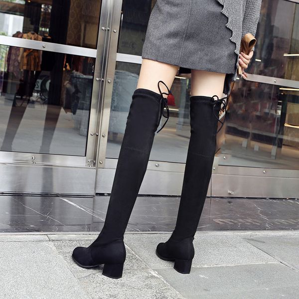 2020 autumn winter elastic flock slim fit over the knee boots women chunky heel thigh ladies high heel long thigh high botas lj201130, Black
2020 autumn winter elastic flock slim fit over the knee boots women chunky heel thigh ladies high heel long thigh high botas lj201130, Black