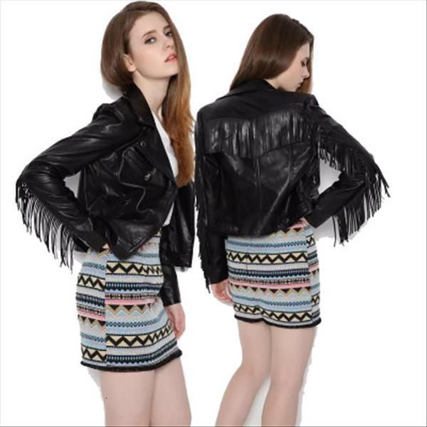 women motorcycle tassel fringe faux leather jacket coat long sleeve autumn winter biker outwear black jacket female streetwear
women motorcycle tassel fringe faux leather jacket coat long sleeve autumn winter biker outwear black jacket female streetwear