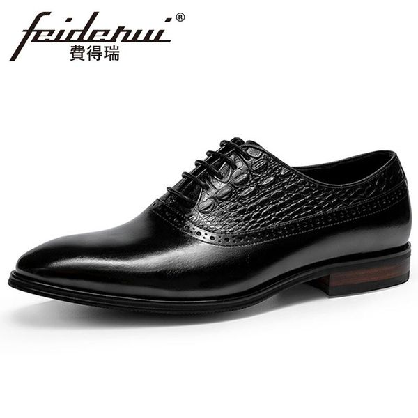 italian style genuine leather men's formal dress oxfords pointed toe alligator pattern handmade man bridal party shoes fhs295, Black
italian style genuine leather men's formal dress oxfords pointed toe alligator pattern handmade man bridal party shoes fhs295, Black