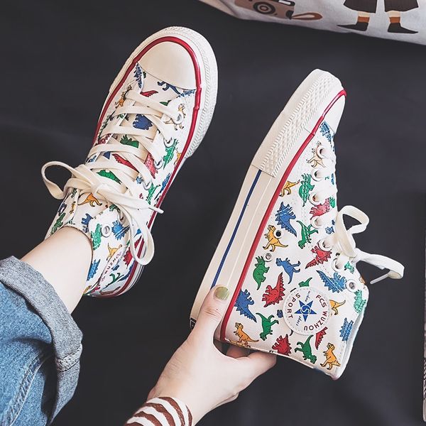 girls canvas shoes dinosaur high up sneakers cartoon cute dino autumn new preppy style cool fashion women casual shoes y200801, Black
girls canvas shoes dinosaur high up sneakers cartoon cute dino autumn new preppy style cool fashion women casual shoes y200801, Black
