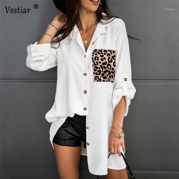 vsstiar 2020 leopard women blouse shirt long sleeve pockets casual plus size new fashion office work ladies shirts1, White
vsstiar 2020 leopard women blouse shirt long sleeve pockets casual plus size new fashion office work ladies shirts1, White