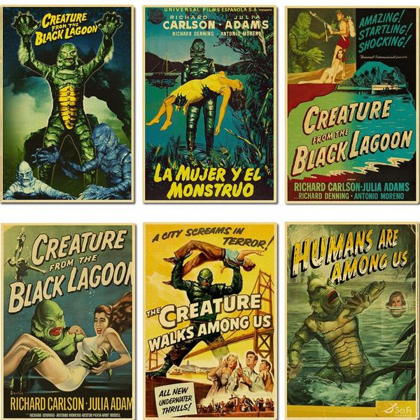 creature from the black lagoon film kraft paper/wall decor/bar poster/decorative painting/retro poster
creature from the black lagoon film kraft paper/wall decor/bar poster/decorative painting/retro poster
