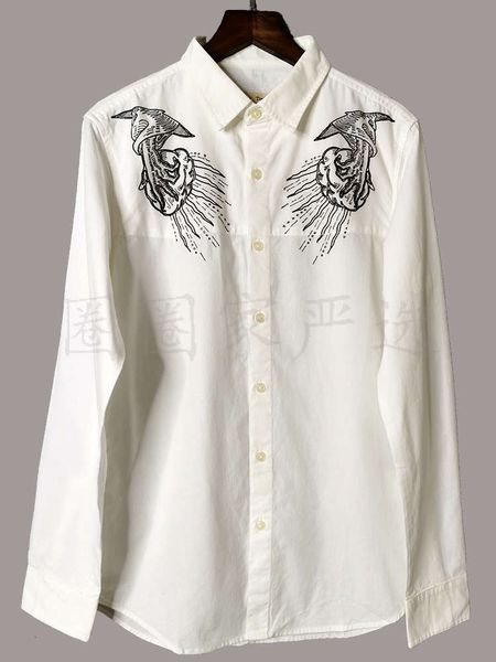 circle maker yan xuanda yiyan men's fashion chine style embroidery personalized long sleeve shirt 18rs104255, White
circle maker yan xuanda yiyan men's fashion chine style embroidery personalized long sleeve shirt 18rs104255, White