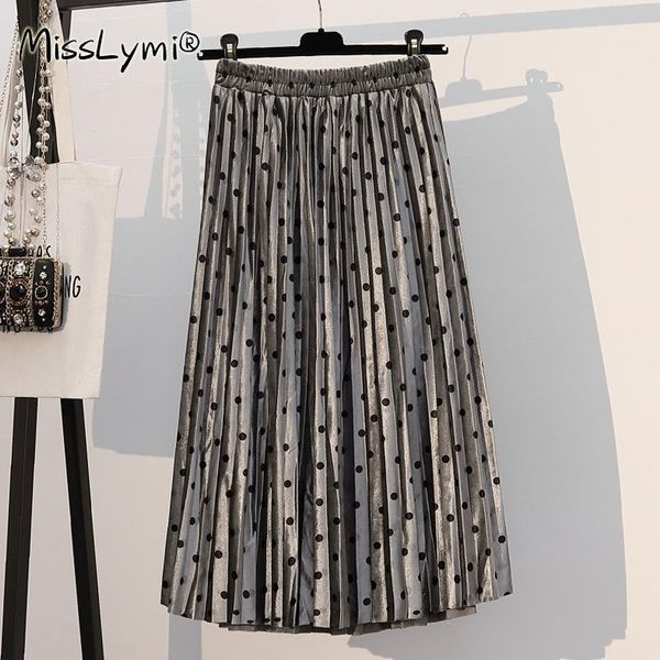 5xl plus size women polka dot midi skirt winter 2020 high street fashion elastic high waist loose velvet glitter pleated skirts1, Black
5xl plus size women polka dot midi skirt winter 2020 high street fashion elastic high waist loose velvet glitter pleated skirts1, Black