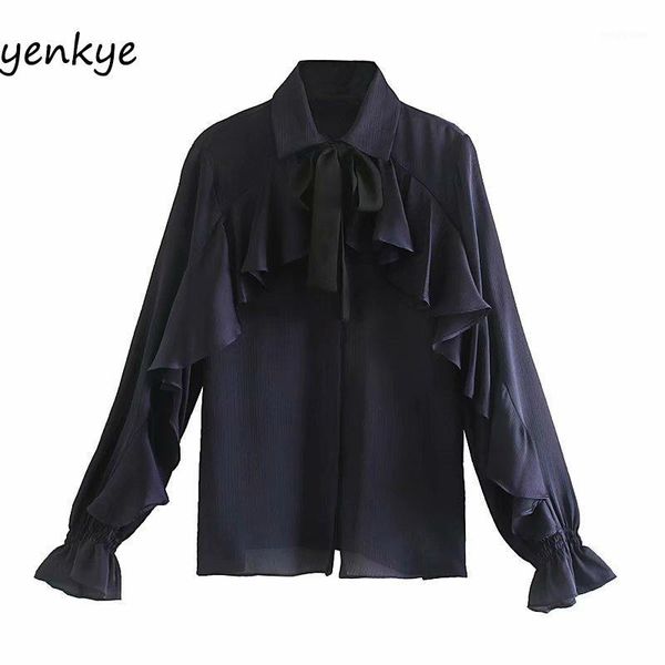 vintage solid color ruffle blouse shirt women elegant bow tie turn-down collar long sleeve streetwear ladies shirts ozz94431, White
vintage solid color ruffle blouse shirt women elegant bow tie turn-down collar long sleeve streetwear ladies shirts ozz94431, White