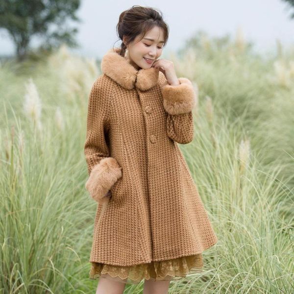 women's wool & blends s-3xl 2021 fall winter women fresh plaid jacket single breasted overcoat female lace patch solid slim coat, Black
women's wool & blends s-3xl 2021 fall winter women fresh plaid jacket single breasted overcoat female lace patch solid slim coat, Black
