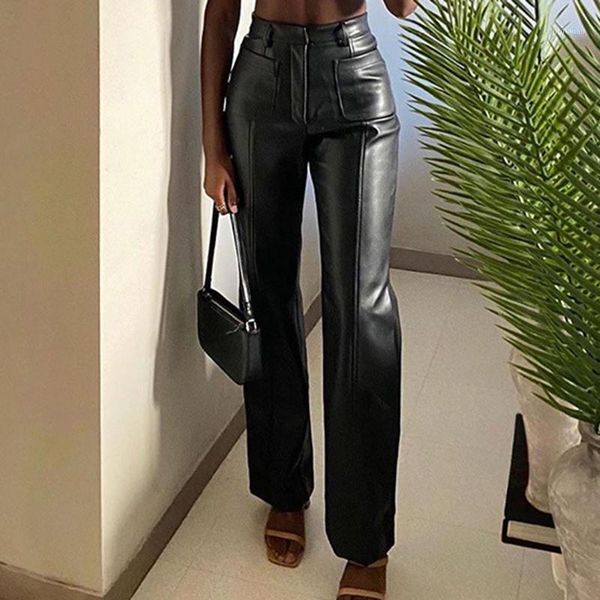 women autumn women stretch pants black brown faux leather loose high waist trousers straight pants ropa mujer 20201, Black;white
women autumn women stretch pants black brown faux leather loose high waist trousers straight pants ropa mujer 20201, Black;white