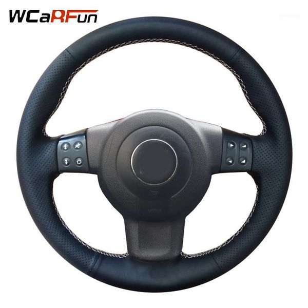 wcarfun black pu faux leather diy hand-stitched car steering wheel cover for seat leon (2) 2006-2008 ibiza (6l) 20071
wcarfun black pu faux leather diy hand-stitched car steering wheel cover for seat leon (2) 2006-2008 ibiza (6l) 20071
