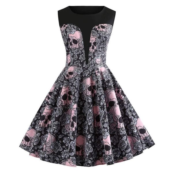 audrey hepburn skull printed floral rockabilly pin up dresses elegant women vintage sleeveless retro plus size vestidos #b, Black;gray
audrey hepburn skull printed floral rockabilly pin up dresses elegant women vintage sleeveless retro plus size vestidos #b, Black;gray