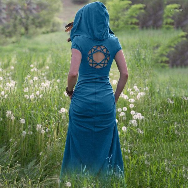 women fashion winter middle ages slim solid color pentagram hollow out gothic party punk long dress with hooded vestidos#g31, Black;gray
women fashion winter middle ages slim solid color pentagram hollow out gothic party punk long dress with hooded vestidos#g31, Black;gray