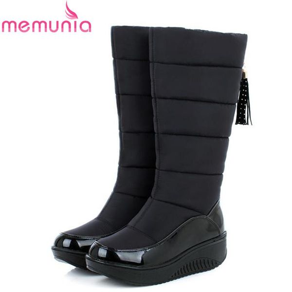 boots memunia keep warm fur knee high wedges round toe platform patent leather down women snow mid calf, Black
boots memunia keep warm fur knee high wedges round toe platform patent leather down women snow mid calf, Black