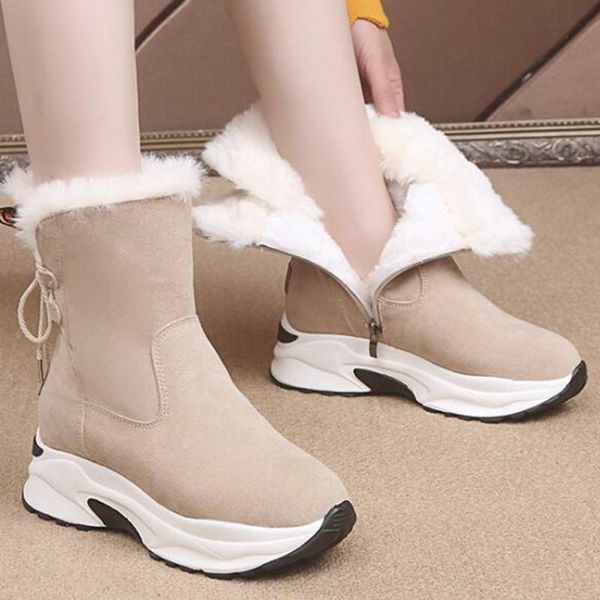 new autumn winter internal increase casual snow boots female plus velvet platform women boots warm cotton shoes for women ll618, Black
new autumn winter internal increase casual snow boots female plus velvet platform women boots warm cotton shoes for women ll618, Black