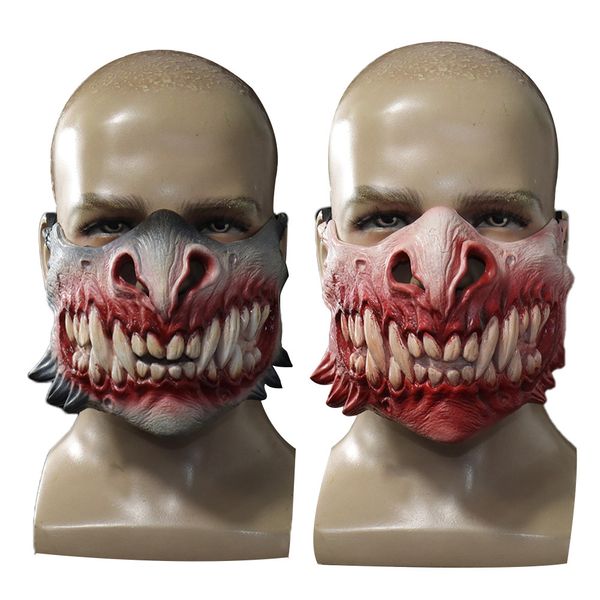 costume accessories horror big teeth half face latex evil mask anime cosplay zombie halloween masques party props, Silver
costume accessories horror big teeth half face latex evil mask anime cosplay zombie halloween masques party props, Silver