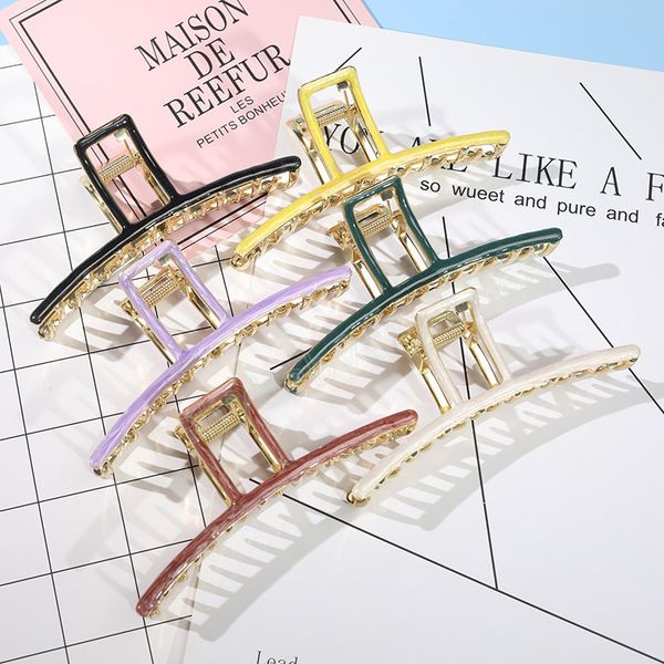 sweet metal painting oil hair claw fashion temperament korean hair clip clamps women hair accessories, Slivery;white
sweet metal painting oil hair claw fashion temperament korean hair clip clamps women hair accessories, Slivery;white