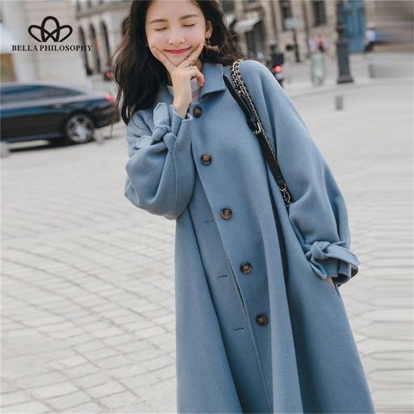 bella philosophy autumn solid turn-collar women elegant coats ol sashes a-line woolen coats female lantern sleeve outwear 201214, Black
bella philosophy autumn solid turn-collar women elegant coats ol sashes a-line woolen coats female lantern sleeve outwear 201214, Black