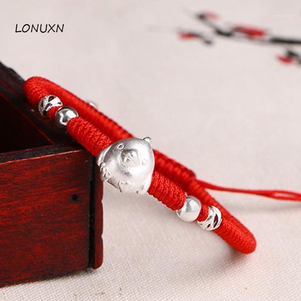 cartoon chicken 12 chinese zodiac charm couple bracelets red rope 100% 925 sterling silver bracelet women jewerly1, Golden;silver
cartoon chicken 12 chinese zodiac charm couple bracelets red rope 100% 925 sterling silver bracelet women jewerly1, Golden;silver