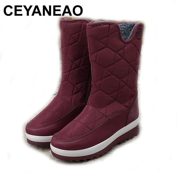 ceyaneaowomen boots platform winter snow boots waterproof down plush shoes ladies casual mid-calf rubber women wedge botin, Black
ceyaneaowomen boots platform winter snow boots waterproof down plush shoes ladies casual mid-calf rubber women wedge botin, Black