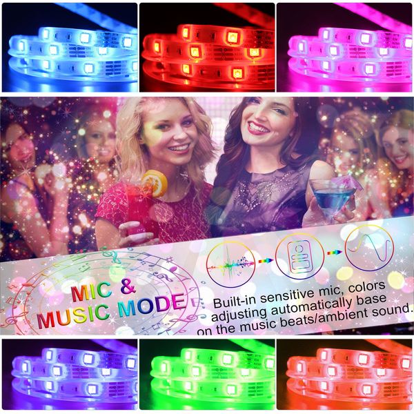 5m rgb led light for room bedroom decoration smart led strip 5050 white color flexible neon tape with bluetooth music
5m rgb led light for room bedroom decoration smart led strip 5050 white color flexible neon tape with bluetooth music