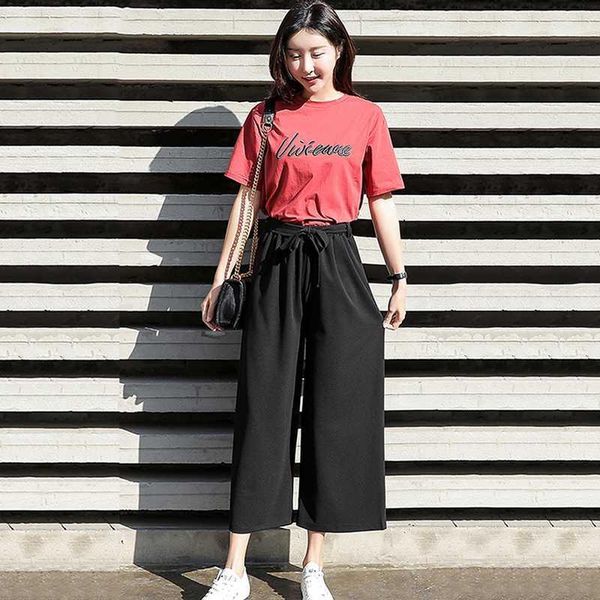 women's pants & capris women summer thin trousers black wide leg loose ankle length casual trouser elastic waist plus size1, Black;white
women's pants & capris women summer thin trousers black wide leg loose ankle length casual trouser elastic waist plus size1, Black;white
