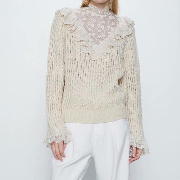 women's sweaters kumsvag 2021 women four seasons lace sweater long sleeve ruffles spliced pullovers ribbed female elegant fashion1, White;black
women's sweaters kumsvag 2021 women four seasons lace sweater long sleeve ruffles spliced pullovers ribbed female elegant fashion1, White;black