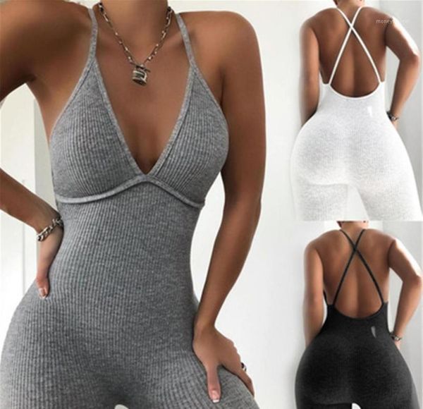 summer women's sport clothes jumpsuit 2020 casual slim backless v neck sleeveless bodycon rompers fitness jogger jumpsuit1, Black;white
summer women's sport clothes jumpsuit 2020 casual slim backless v neck sleeveless bodycon rompers fitness jogger jumpsuit1, Black;white