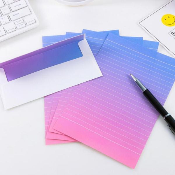 8 sets envelopes and letter paper creative color gradient cute envelope stationery writing paper for office school1
8 sets envelopes and letter paper creative color gradient cute envelope stationery writing paper for office school1