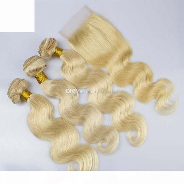 new arrival body wave 613 blonde color hair bundles with 4x4 lace frontal 4 pcs lot unprocessed 9a brazilian hair weaves, Black
new arrival body wave 613 blonde color hair bundles with 4x4 lace frontal 4 pcs lot unprocessed 9a brazilian hair weaves, Black