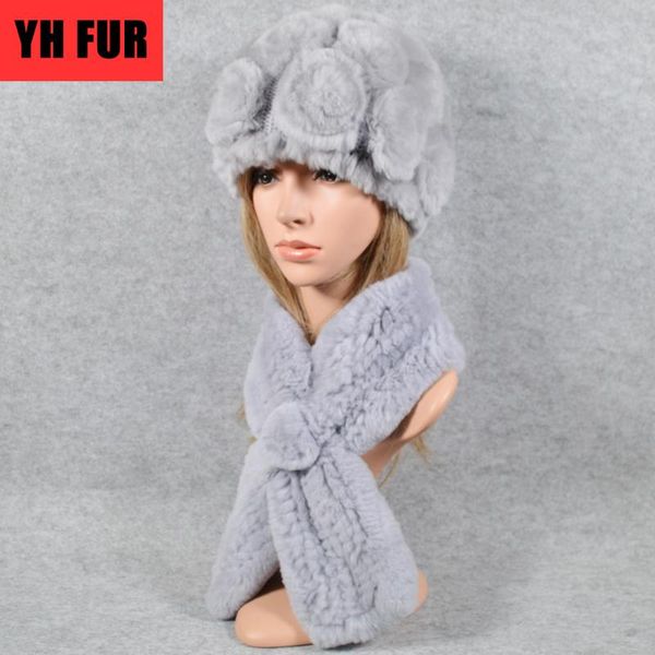 beanie/skull caps 2021 lady 2 pieces sets knitted flower real rex fur hat scarf cap scarves natural ring hats, Blue;gray
beanie/skull caps 2021 lady 2 pieces sets knitted flower real rex fur hat scarf cap scarves natural ring hats, Blue;gray