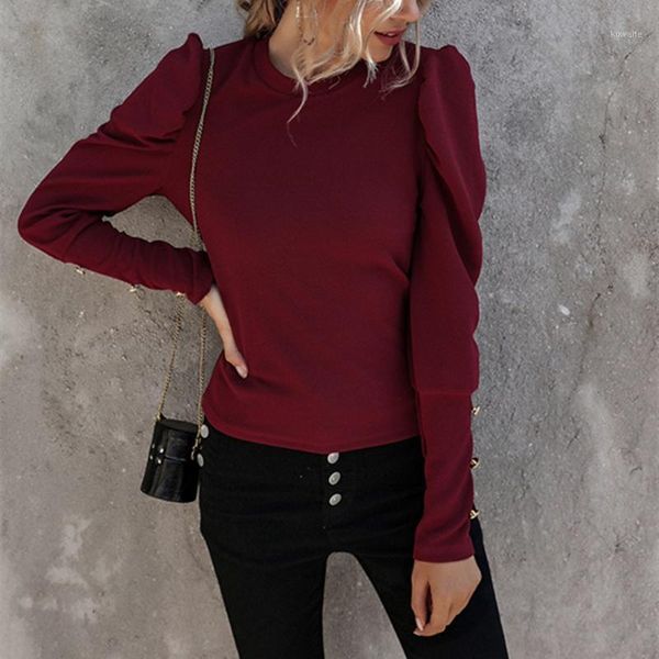autumn winter casual slim and blouse women solid o-neck long puff sleeve with button shirts elegant office ladies blouses1, White
autumn winter casual slim and blouse women solid o-neck long puff sleeve with button shirts elegant office ladies blouses1, White