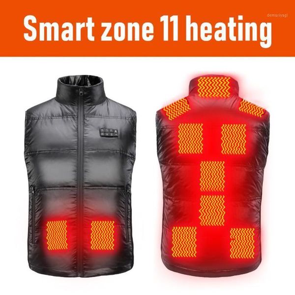 11 places electric heated vest washable usb waistcoat charging heated clothing winter skiing hiking camping hunting vest1, Gray;blue
11 places electric heated vest washable usb waistcoat charging heated clothing winter skiing hiking camping hunting vest1, Gray;blue