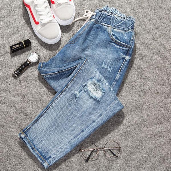 autumn ripped jeans women drawtring plus size women jeans streetwear loose harem pants hole mom clothes 2021, Blue
autumn ripped jeans women drawtring plus size women jeans streetwear loose harem pants hole mom clothes 2021, Blue