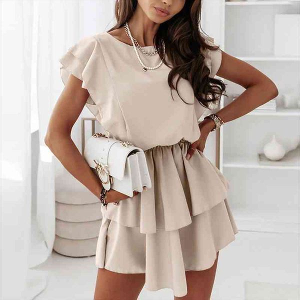 summer elegant o-neck ruffle party dress women casual sleeveless mini dresses office female fashion solid lady clothes, Black;gray
summer elegant o-neck ruffle party dress women casual sleeveless mini dresses office female fashion solid lady clothes, Black;gray