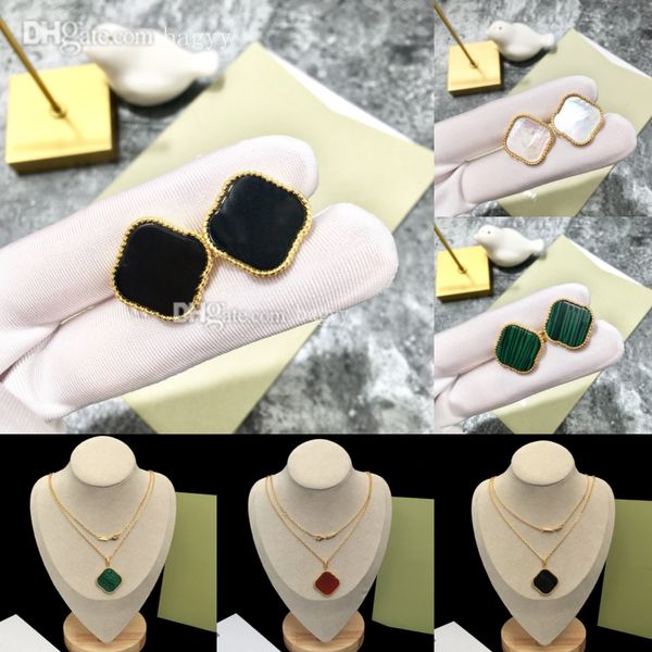 designer jewelry ladies large clover charm earrings stud sweater chain pendant necklace classic love charm couple gift screw party wedding g, Golden
designer jewelry ladies large clover charm earrings stud sweater chain pendant necklace classic love charm couple gift screw party wedding g, Golden