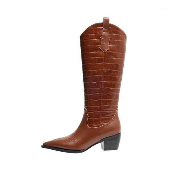 may niamh woman boots genuine leather pointed toe retro cowboy boots black brown square heels handmade slip-on shoes a0221
may niamh woman boots genuine leather pointed toe retro cowboy boots black brown square heels handmade slip-on shoes a0221